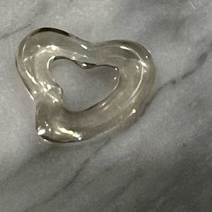 Tiffany Elsa Peretti vintage yellow quartz open heart pendant.